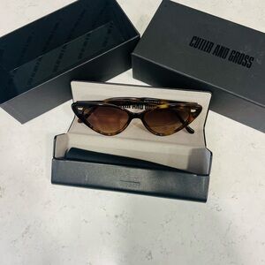 Cutler and Gross Tortoiseshell Cat Eye Sunglasses - Brown Lenses